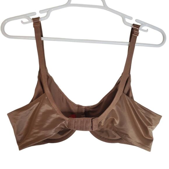 Spanx Unlined Full Coverage Seamless Underwire Silky Satin Bra Cafe Size 38C - Picture 4 of 15
